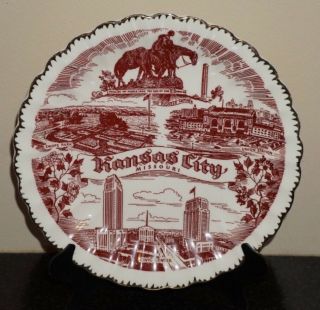 Vintage 7 " Souvenir Plate From Kansas City,  Missouri - Pioneer Mother - Swope Park