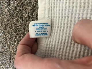 Vintage J.  E.  Morgan Balloon Blanket 100 Cotton With Tags (FLAW) 3