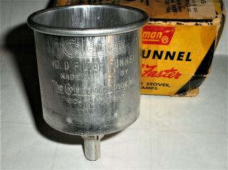 Coleman Fuel Funnel No.  0 Metal Usa Vintage Fuel Stove Lantern Filter Screen