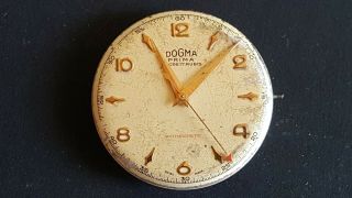 Vintage Rare Swiss Made Dogma Prima Ancre 17 Rubis Watch Check It