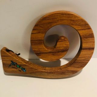 Zealand Wood And Abalone Shell Inlay Trivet