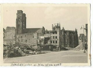 Vintage Fotografie Nürnberg Nach Der Zerstörung Hauptmarkt Um 1945