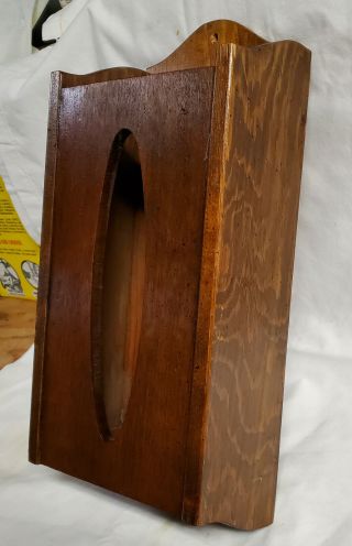 Antique Vintage Wood Wall Mount Tissue Box Holder Dispenser 3