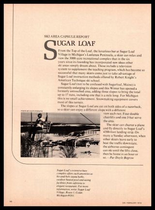 1970 Sugar Loaf Ski Village Cedar Michigan Leelanau Peninsula Vintage Print Ad