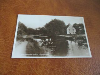 Basingstoke Canal,  Aldershot,  Vintage Real Photographic Postcard