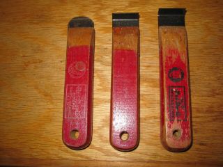 Vintage 3 Red Devil Scraper Tool No.  3010 Made In Usa