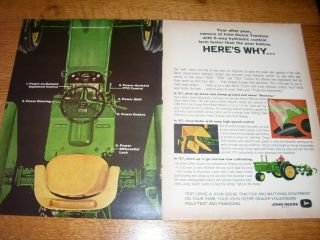 Vintage John Deere Advertising Sheet - 2510 3020 4020 5020 Tractors - 1967