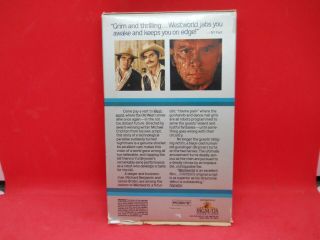 Vintage VHS WESTWORLD MGM Big Box Classic Science Fiction Rare Yul Brynner 3
