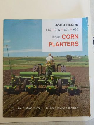 Vintage John Deere Brochure Corn Planters 494 694 1960