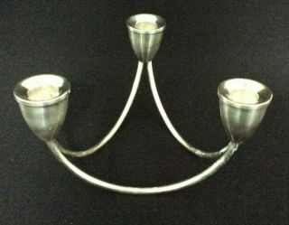 Vintage Duchin Creations 3 Arm Sterling Silver Candle Holder Weighted C.  1940