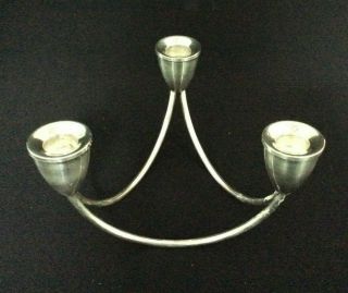 Vintage Duchin Creations 3 arm Sterling Silver Candle Holder weighted c.  1940 2