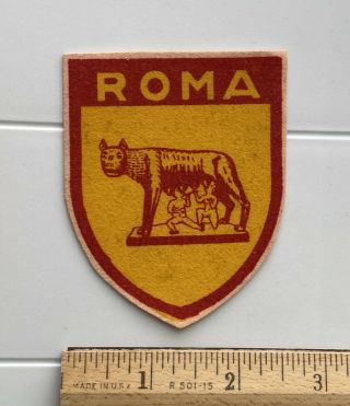 Roma Rome Capitoline Wolf Romulus Remus Italian Souvenir Printed Fabric Patch
