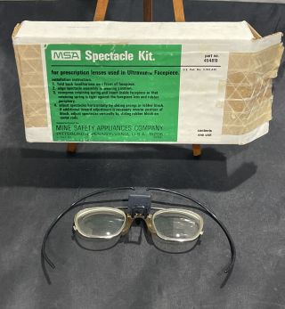 Vintage Msa 454819 Spectacle Kit For Ultravue Respirator Facepiece Made In Usa