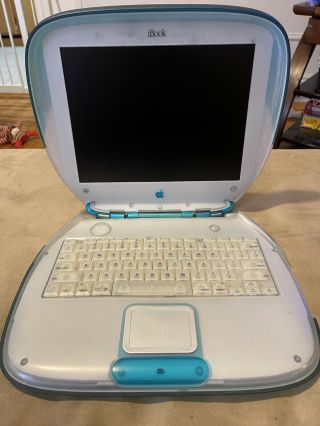 Apple Ibook G3 Clamshell Powerpc Blueberry Vintage