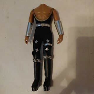 Vtg 1977 Kiss Mego Paul Stanley Action Figure Doll Gene Simmons Armbands No Head