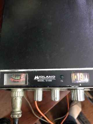 Vintage Midland 13 - 830 Cb Radio.  Full Output.  Perfectly
