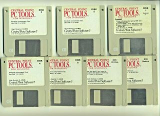 Vintage Pc Tools 1.  0 For Windows Central Point 3 - 1/2 " Floppy Disks -