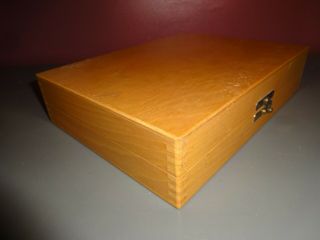 Vintage Wooden Dovetail Storage Case Photographic Photo Slides 35mm Capacity 100