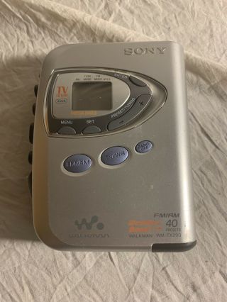 Sony Walkman Wmfx290w Cassette Tape Player Am/fm Weather Radio Vintage