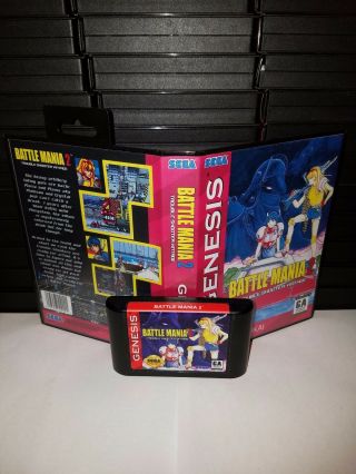 Battle Mania 2 - Trouble Shooter Vintage Video Game For Sega Genesis Cart & Box