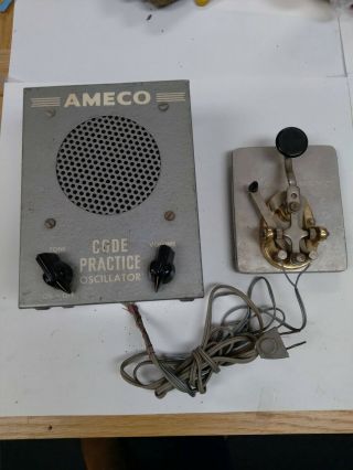 Vintage Ameco Practice Morse Code Oscillator With Keyer