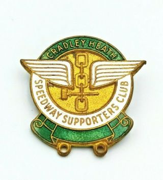 Vintage Cradley Heath Supporters Club Enamel Speedway Badge