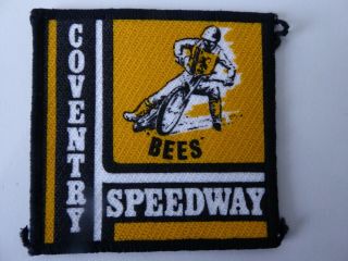 Coventry Bees Speedway Vintage Cloth Patch Badge Measures 8.  2cm X 8.  3cm 3 Grams