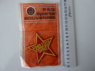 Wimbledon Dons Speedway Vintage Cloth Patch Badge Measures 8.  7cm Across 2 Grams
