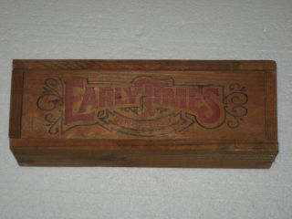 Vintage Early Times Whiskey Wood Box Container Advertising 12 1/4 "