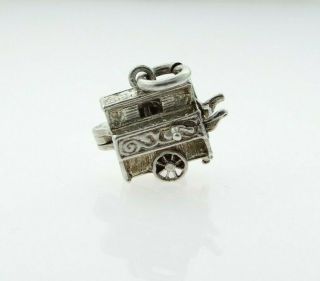 Vintage Sterling Silver Opening Organ Grinder And Monkey Charm By Chim