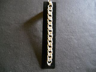 Usa.  999 Silver Double Link Bracelet 7.  5 Vintage