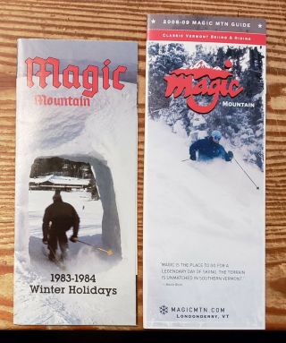 2 Vintage Magic Mountain Brochures A 1983/84 & A 2008/09 Both Are Perfect