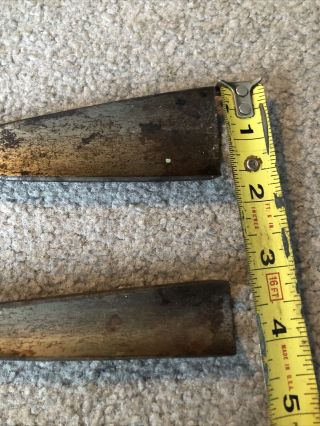 Two (2) Antique tree trunk carving heavy duty wide chisels,  gouge 2