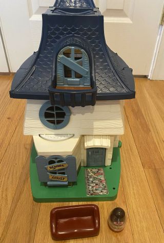 Vintage 1976 Hasbro Weeble Haunted House Playset W Witch Couch