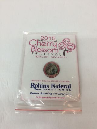 2015 International Cherry Blossom Festival Collectible Lapel Pin Macon Georgia