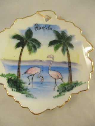 Vintage Kenmar Florida Souvenir Plate Flamingos Japan