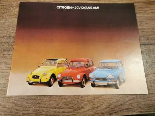 Citroen 2cv / Dyane Vintage Sales Brochure,  1976.  Illustrated Throughout