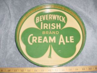 Vtg 1942 Beverwyck Breweries Brand Irish Cream Ale Beer Serving Tray Albany Ny