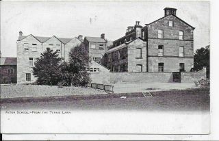 Early Rare Vintage Postcard,  Ayton School,  From Tennis Lawn,  Yorkshire