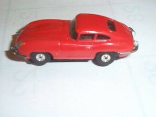 Vtg Aurora Vintage Jaguar 1960’s Red With Chrome H.  O.  Slot Car