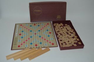 Vintage Scrabble Crossword Board Game 1976 Selchow & Righter Complete