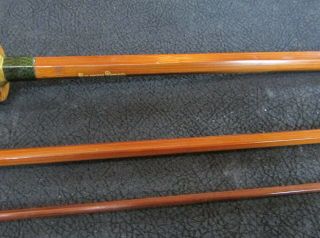 VINTAGE SOUTH BEND 8 1/2 Foot SPLIT BAMBOO FLY ROD No.  359 in TUBE with ROD BAG 3