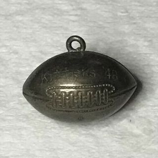 Vintage Sterling Silver 3 - D Football Charm/pendant Inscribed ‘kittens ‘48’