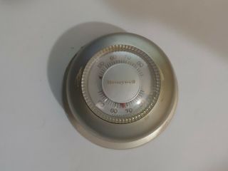 Vintage Mercury Honeywell Thermostat T87f 2873 Tradeline Heating Cooling Round
