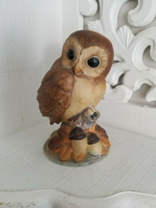 Andrea By Sadek Owl Bird Figurine Porcelain Japan 6350 Vintage
