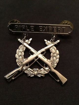Vintage Us Marine Corps Usmc Rifle Expert Badge Award Medal Insignia Military