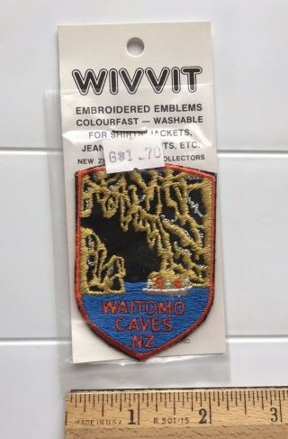 Nip Waitomo Glowworm Caves Boat Tour Zealand Nz Embroidered Patch Badge