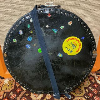 Vintage 1960s Premier Badged Black Cymbal Hard Case Bag Holder 20 " 20inch