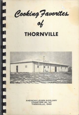 Cooking Favorites Of Thornville Oh 1964 American Legion Cook Book Local Ads