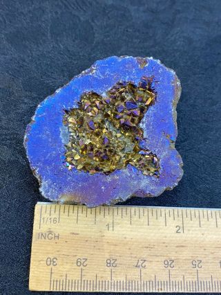 Lovely Coated Crystalline Geode Specimen - 74.  6 Grams - Vintage Estate Find 3